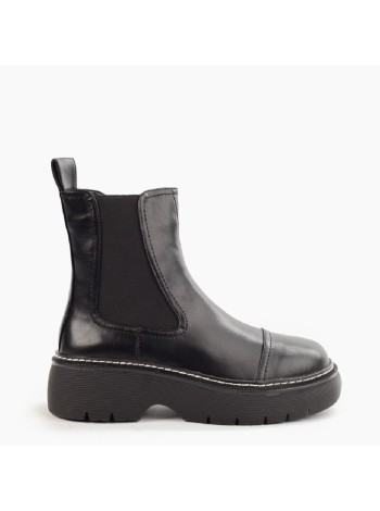 Черные ботинки из эко-кожи Calipso A-1-9609