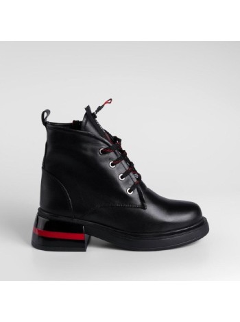 Черные кожаные ботинки Calipso A-1-8971