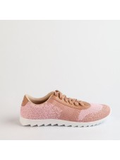 Розовые текстильные кроссовки Moleca