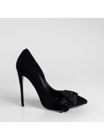 Черные туфли из искусственного велюра Calipso A-1-9774