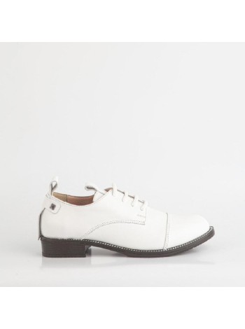 Белые кожаные полуботинки Calipso A-1-9559