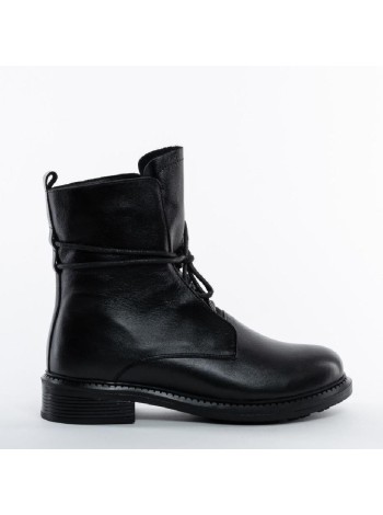 Черные кожаные ботинки Calipso A-1-8649