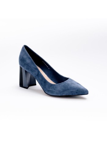 Синие туфли из натурального велюра Calipso A-1-9469