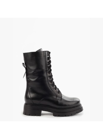 Черные кожаные ботинки Calipso A-1-9185