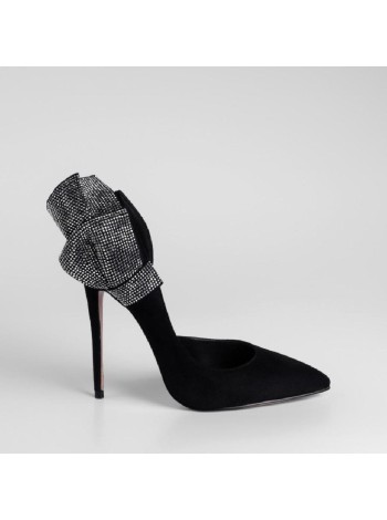 Черные туфли из искусственного велюра Calipso A-1-9219
