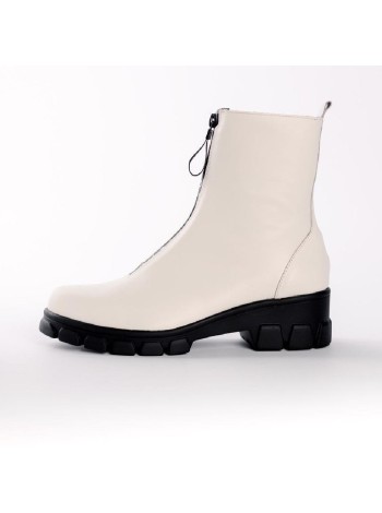 Белые кожаные ботинки Calipso A-1-9099