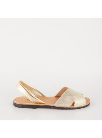 Золотистые текстильные сандалии Velvet A-1-9429