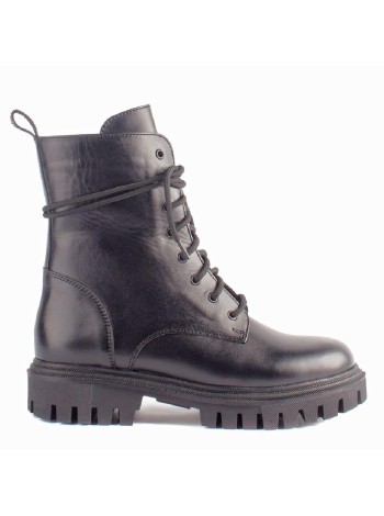 Черные кожаные ботинки Calipso A-1-8941