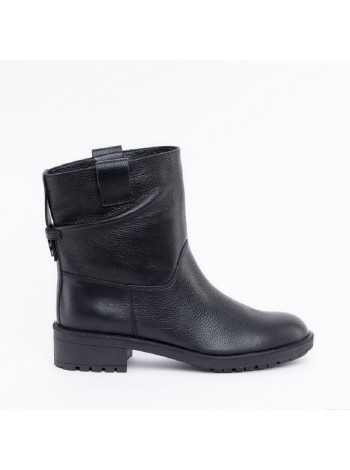 Черные кожаные ботинки Calipso A-1-9029