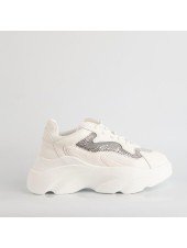 Белые кроссовки из эко-кожи Calipso