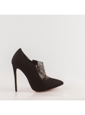 Черные туфли из искусственного велюра Calipso A-1-8736