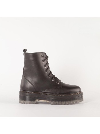 Черные кожаные ботинки Calipso A-1-8640