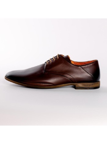 Коричневые кожаные туфли Calipso A-1-8703