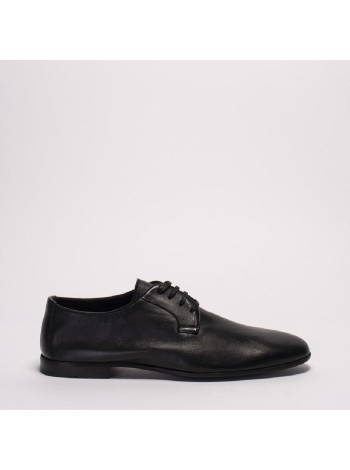 Черные кожаные полуботинки Calipso A-1-8849