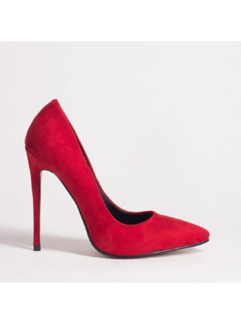 Красные туфли из искусственного велюра Calipso A-1-9255
