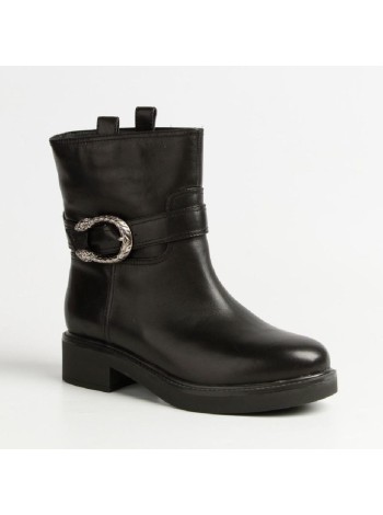 Черные кожаные ботинки Calipso A-1-9208