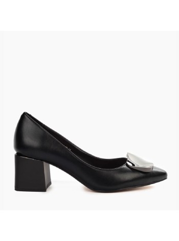 Черные туфли из эко-кожи Calipso A-1-9598