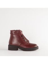 Бордовые кожаные ботинки Calipso