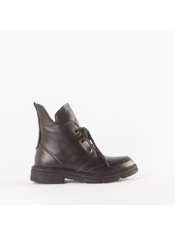 Черные кожаные ботинки Calipso A-1-8940