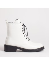 Белые ботинки из эко-кожи Calipso