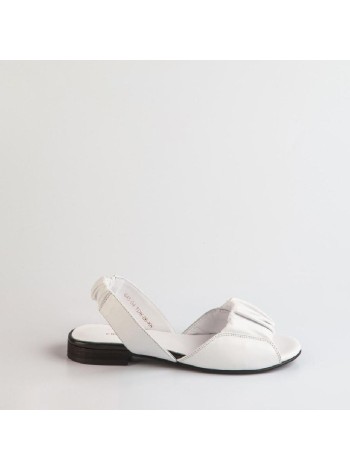 Белые кожаные босоножки Calipso A-1-9433