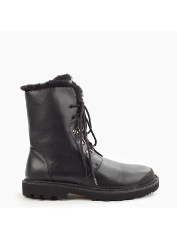 Черные кожаные ботинки Calipso A-1-9159