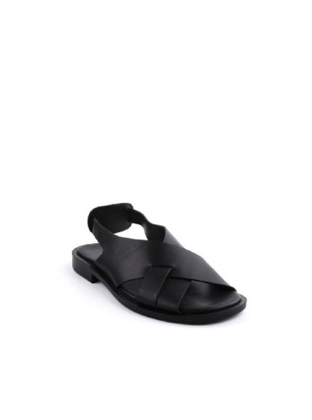 Черные кожаные сандалии Calipso A-1-9528
