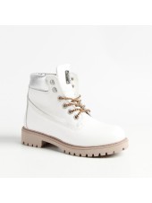 Белые кожаные ботинки Darkwood