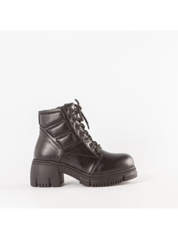 Черные кожаные ботинки Calipso A-2-5972