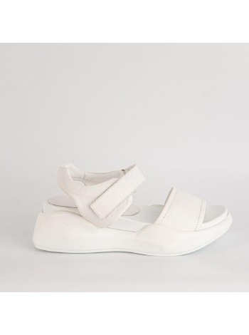 Белые кожаные босоножки Calipso A-1-8614