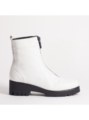 Белые кожаные ботинки Calipso A-1-9019