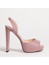Розовые туфли из искусственного велюра Calipso