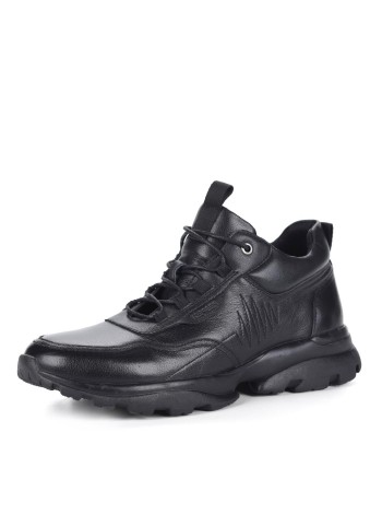 Черные кроссовки из кожи Respect A-1-9959