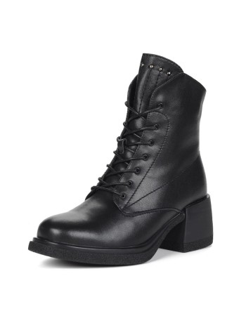 Черные ботинки из кожи на подкладке из натуральной шерсти Respect A-2-366